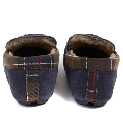 Barbour Monty Moccasin House Slippers Navy