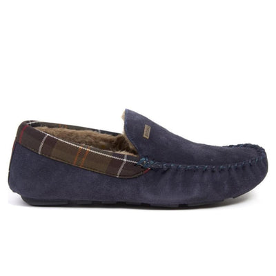 Barbour Monty Moccasin House Slippers Navy