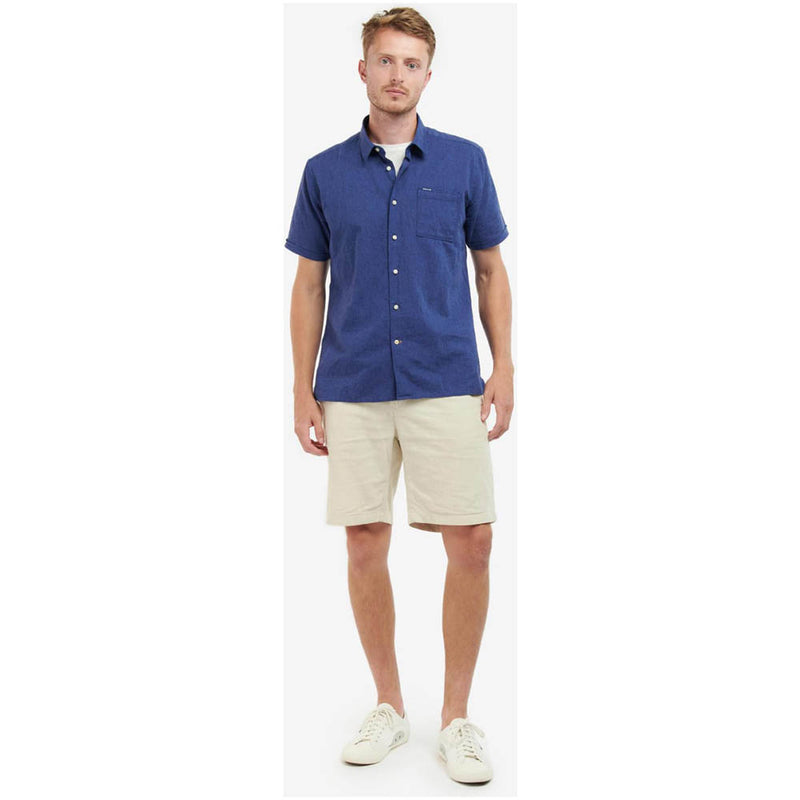 Barbour Mens Nelson Short Sleeve Shirt Indigo