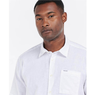 Barbour Mens Nelson Short Sleeve Shirt White