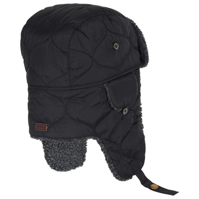 Barbour Sandbay Quilted Trapper Hat Black