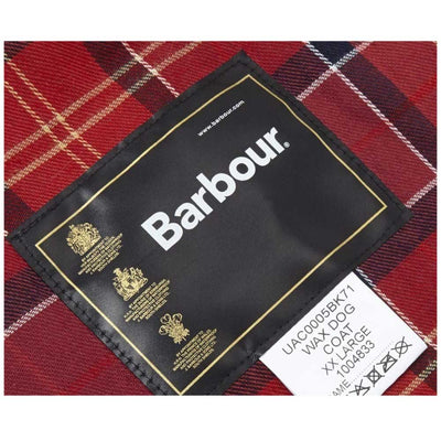 Barbour Waxed Cotton Dog Coat Black Size Extra Small