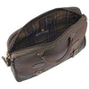Barbour Wax Cotton and Leather Briefcase Olive