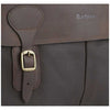 Barbour Wax Cotton and Leather Briefcase Olive