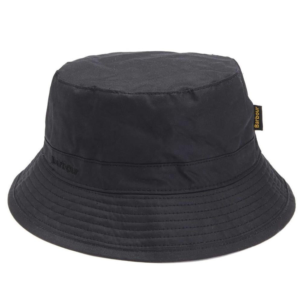 Barbour Mens Wax Sports Bucket Hat Black