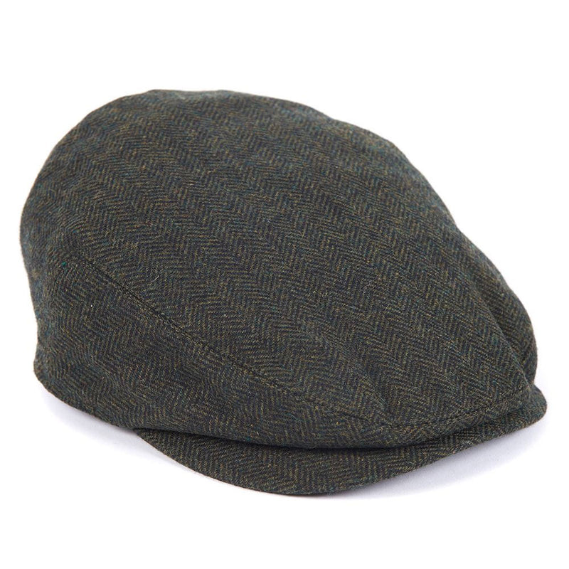 Barbour Mens Barlow Flat Cap Olive