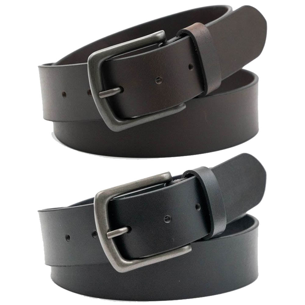 Charles Smith Buffalo Real Leather Belt Black / Brown 40mm