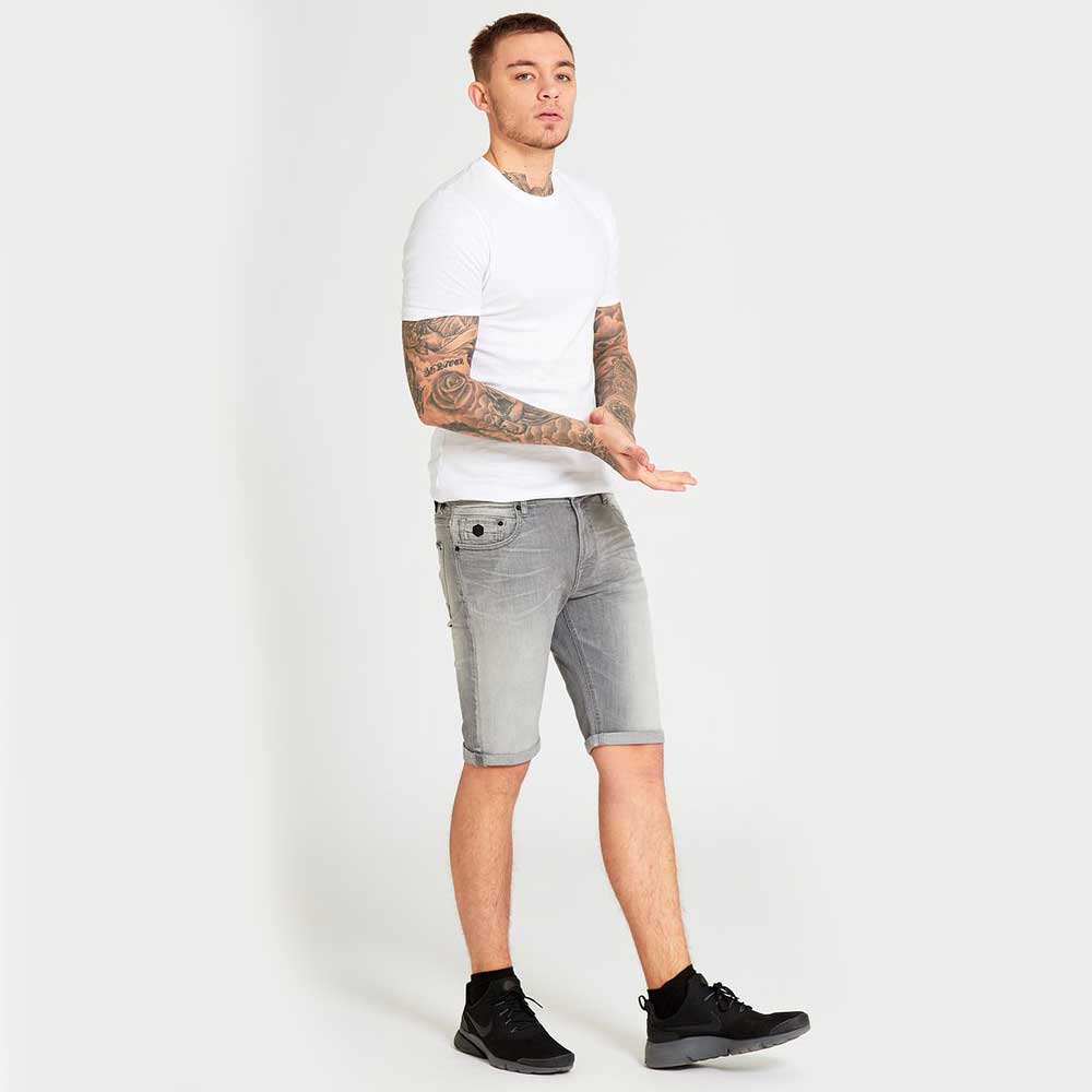 Light grey denim sales shorts