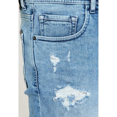 DML Jeans Ikos Denim Shorts In Ripped Light Wash
