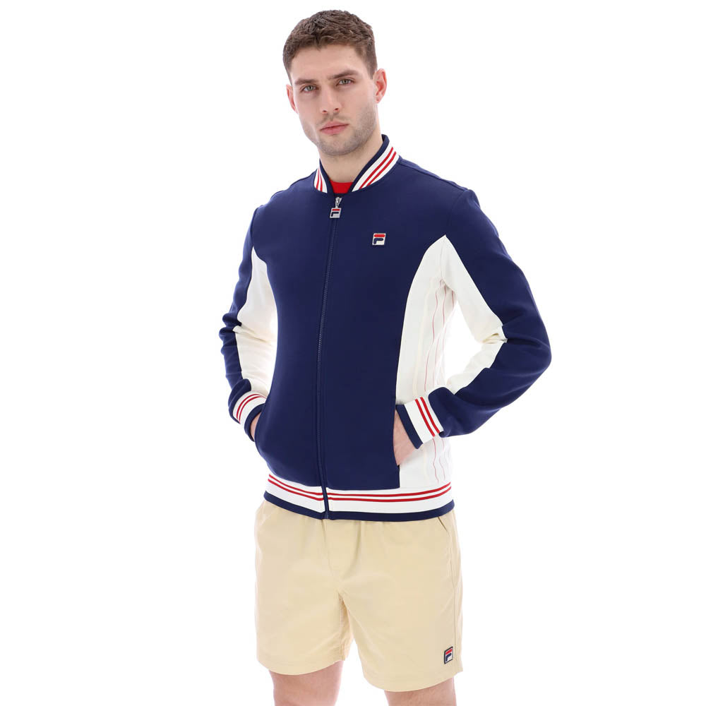 Fila Vintage Settanta Baseball Track Top Navy / Gardenia / Red