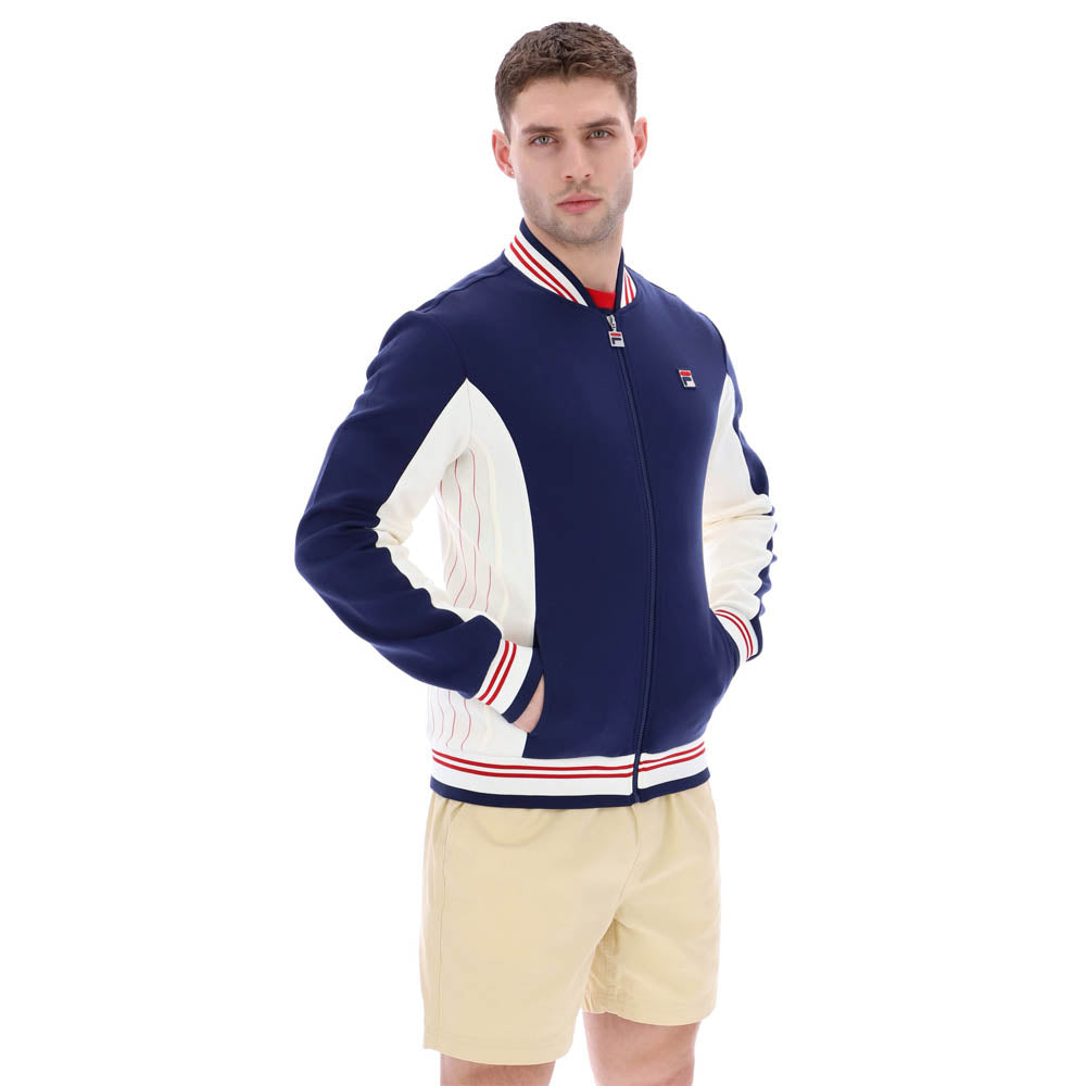 Fila Vintage Settanta Baseball Track Top Navy / Gardenia / Red