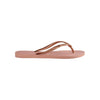 Havaianas Women Slim Logo Metallic Flip Flops Nude / Rose Gold