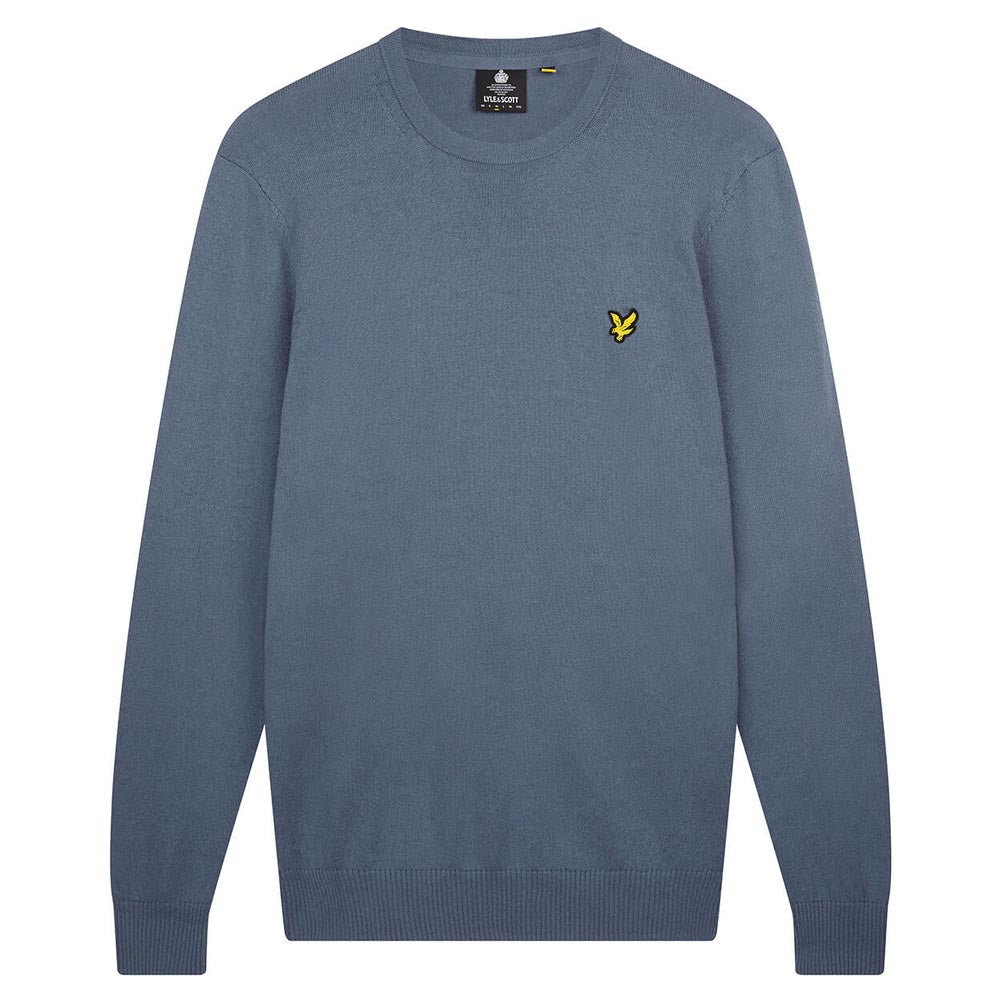 Lyle & Scott Cotton Merino Crew Jumper Slate Blue