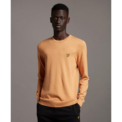 Lyle & Scott Cotton Merino Crew Jumper Tan