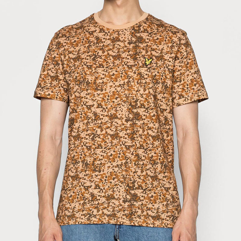 Lyle & Scott Earth Print T-Shirt Tan