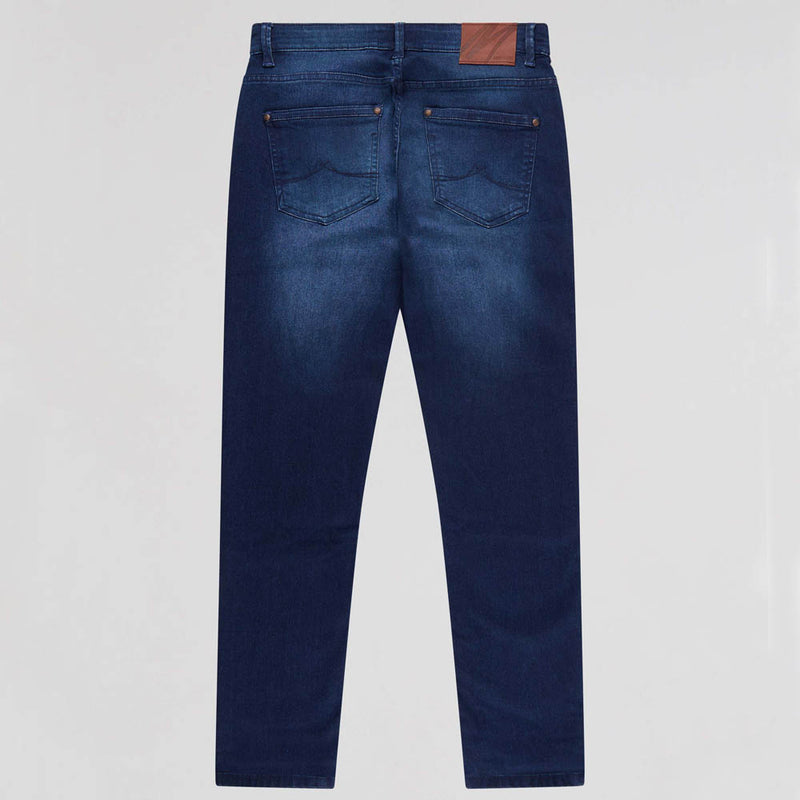 Mish Mash Bradley 1984 Tapered Fit Stretch Jeans Blue Black 32L
