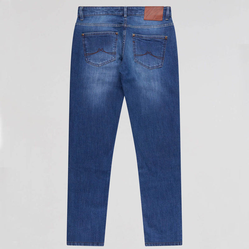 Mish Mash Bradley1984 Tapered Fit Stretch Jeans Mid Wash Denim