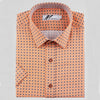 Mish Mash Jeans Driftwood Orange and Navy Short Sleeve Shirt