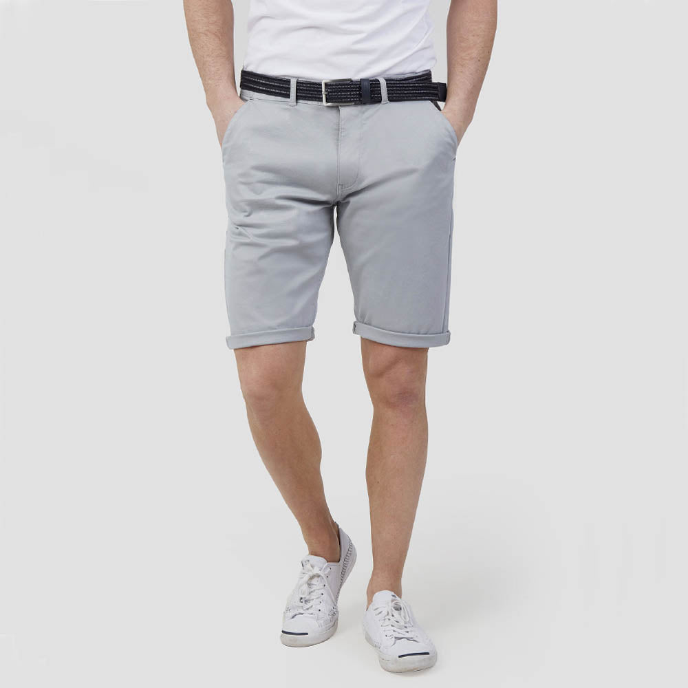 Mish Mash Weymouth Mid Stretch Chino Shorts Light Grey