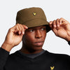 Lyle & Scott Cotton Twill Bucket Hat Olive