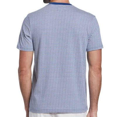 Original Penguin Double Knit Stripe T-shirt Limoges Blue