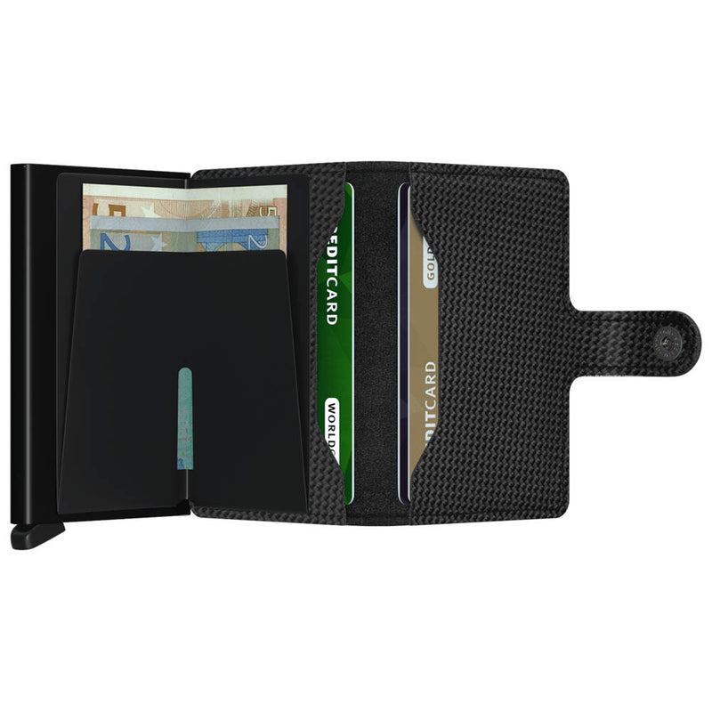 Secrid Miniwallet Carbon Black Leather Wallet
