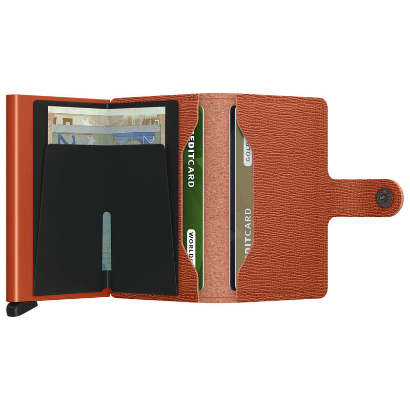 Secrid Miniwallet Crisple Pumkin Orange Leather Wallet