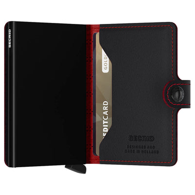 Secrid Miniwallet Fuel Black-Red Leather Wallet