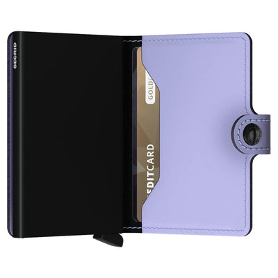 Secrid Miniwallet Matte Lilac-Black Leather Wallet