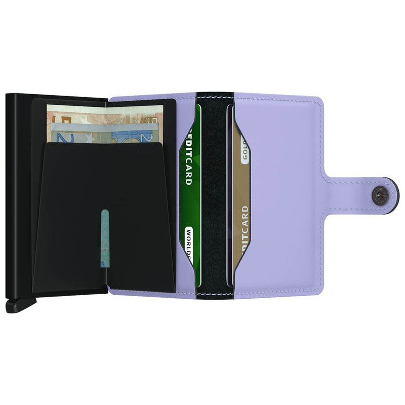 Secrid Miniwallet Matte Lilac-Black Leather Wallet
