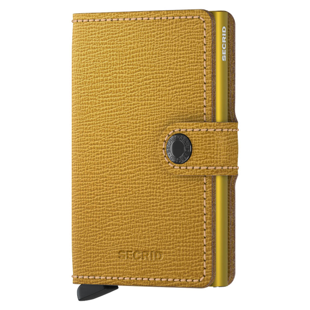 Secrid Miniwallet Crisple Ochre Leather Wallet