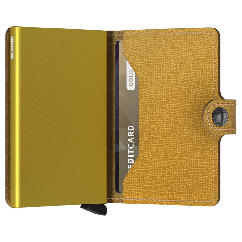 Secrid Miniwallet Crisple Ochre Leather Wallet