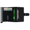 Secrid Miniwallet Optical Black Titanium Leather Wallet