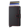 Secrid Miniwallet Perforated Black-Red Leather Wallet