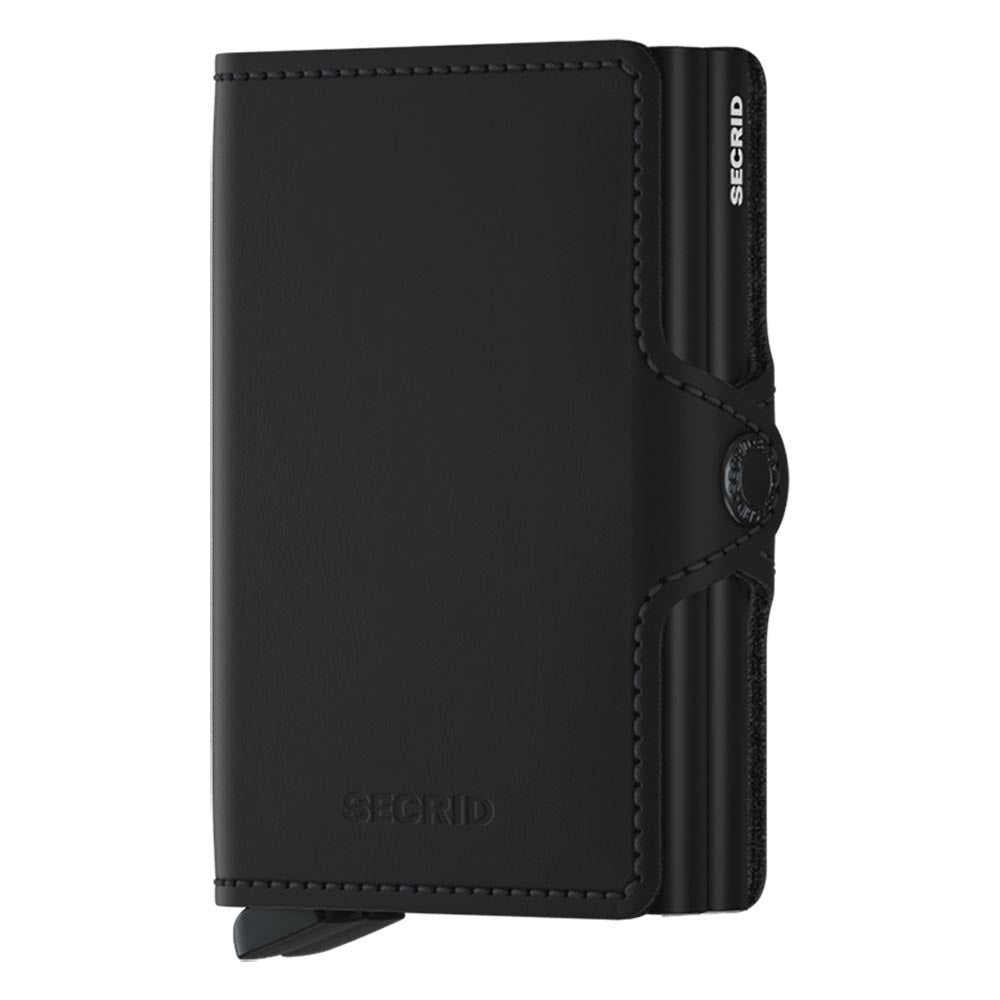 Secrid Twinwallet Matte Black Leather Wallet