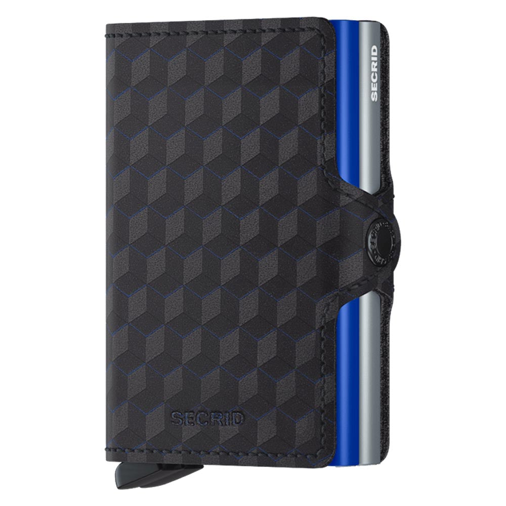 Secrid Twinwallet Optical Titanium Blue Leather Wallet