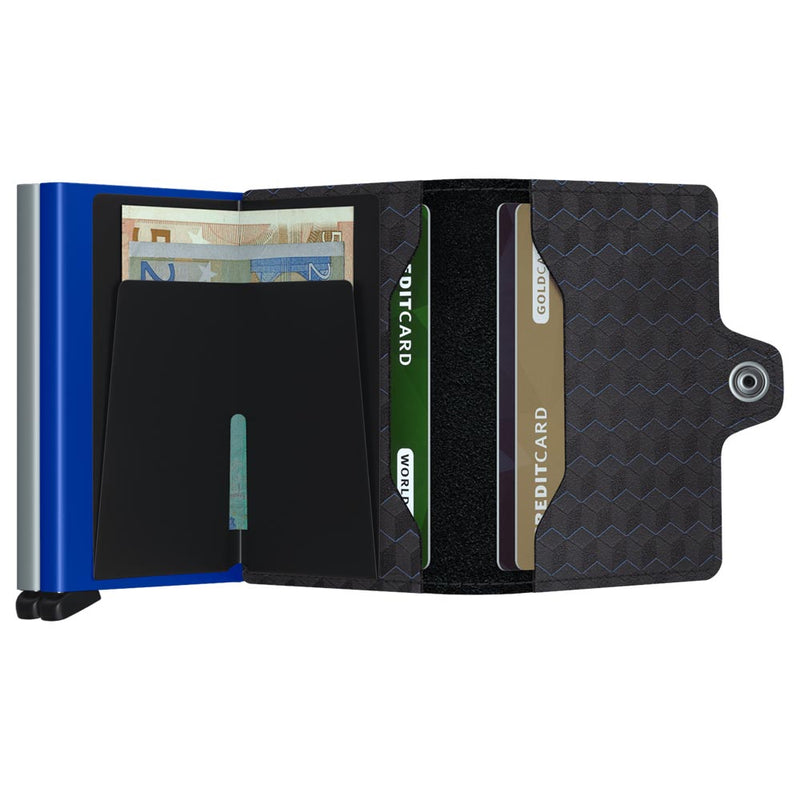 Secrid Twinwallet Optical Titanium Blue Leather Wallet