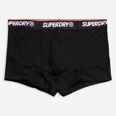 Superdry Classic Trunk Shorts Triple Pack Black / Grey Marl / Optic