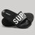 Superdry Mens Code Core Pool Sliders Optic Black Optic