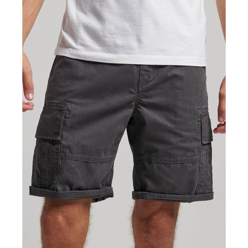 Superdry Vintage Heavy Cargo Shorts Washed Black