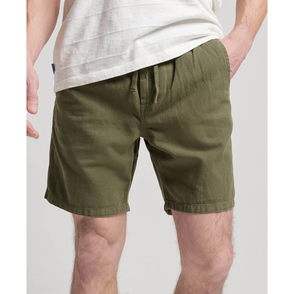 Superdry Vintage Overdyed Shorts Olive Khaki