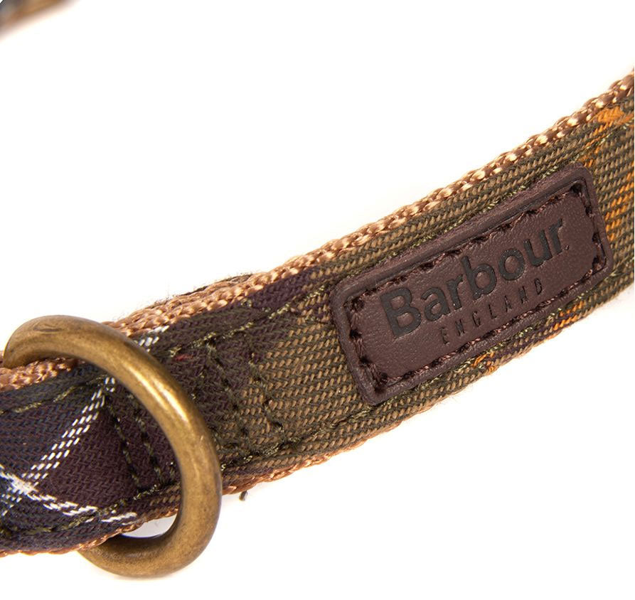Barbour tartan dog collar on sale small