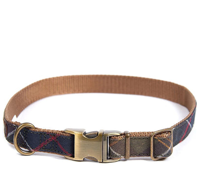 Barbour Tartan Webbing Dog Collar Classic Tartan